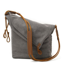 Load image into Gallery viewer, Canvas Leather Vintage Shoulder Bag
