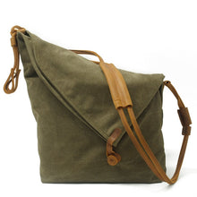 Load image into Gallery viewer, Canvas Leather Vintage Shoulder Bag
