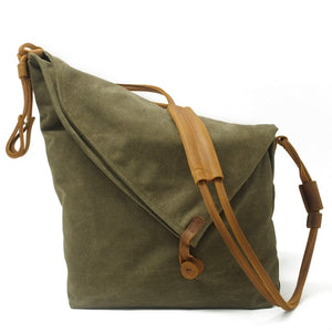 Canvas Leather Vintage Shoulder Bag