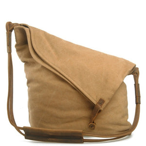 Canvas Leather Vintage Shoulder Bag