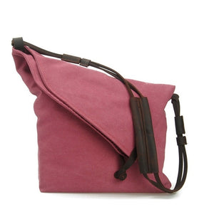 Canvas Leather Vintage Shoulder Bag